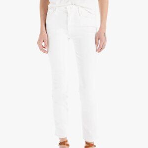 MOTHER The Mid Rise Dazzler Ankle Fairest Of Them All White Straight Jeans NWT